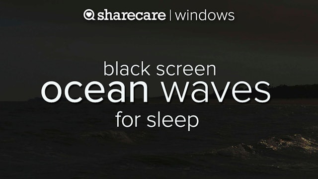 Ocean Waves for Sleep with black screen