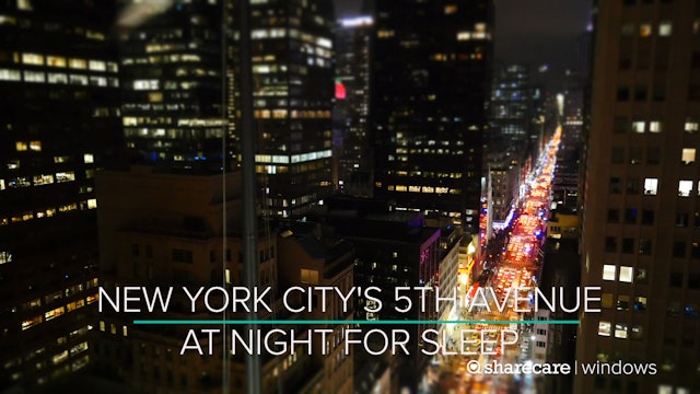 9 Hours of New York City's 5th Avenue at Night for Sleep (Ultra Low Light)