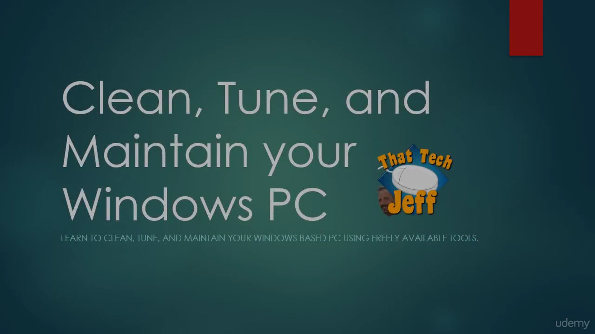 PART 1:Do it yourself PC Tune-up :About this course