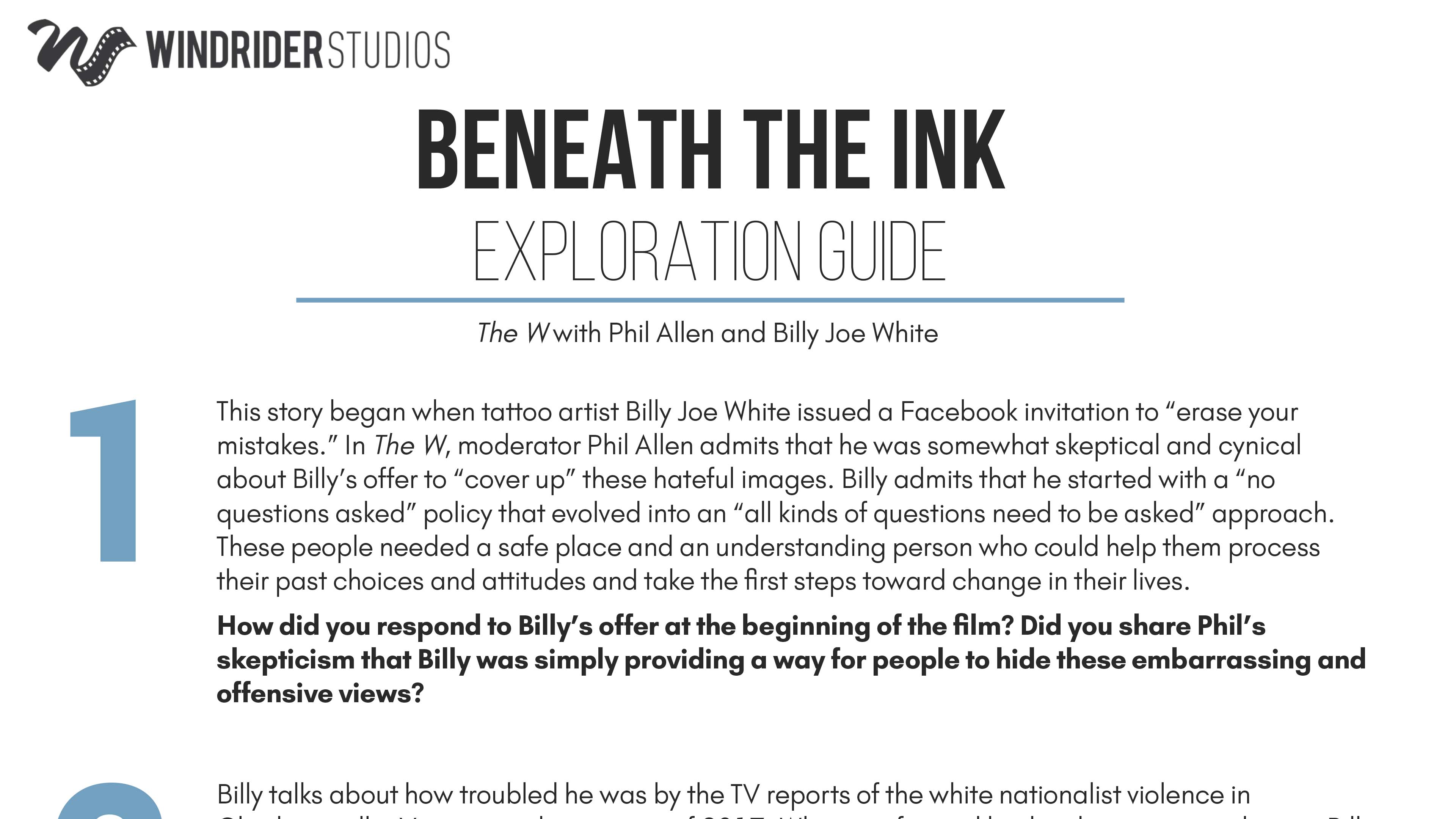 Beneath the Ink Exploration Guide