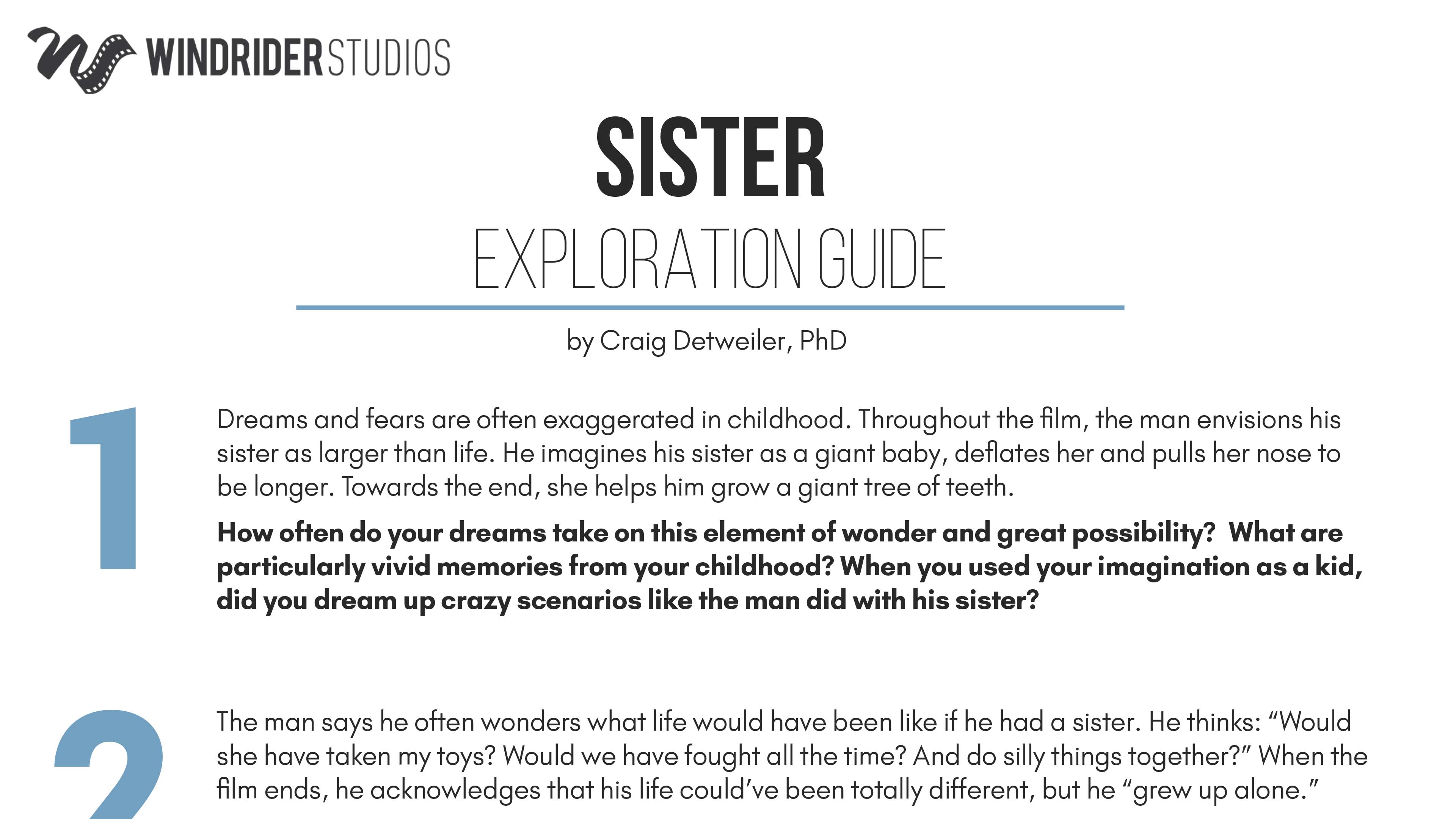 Sister Exploration Guide