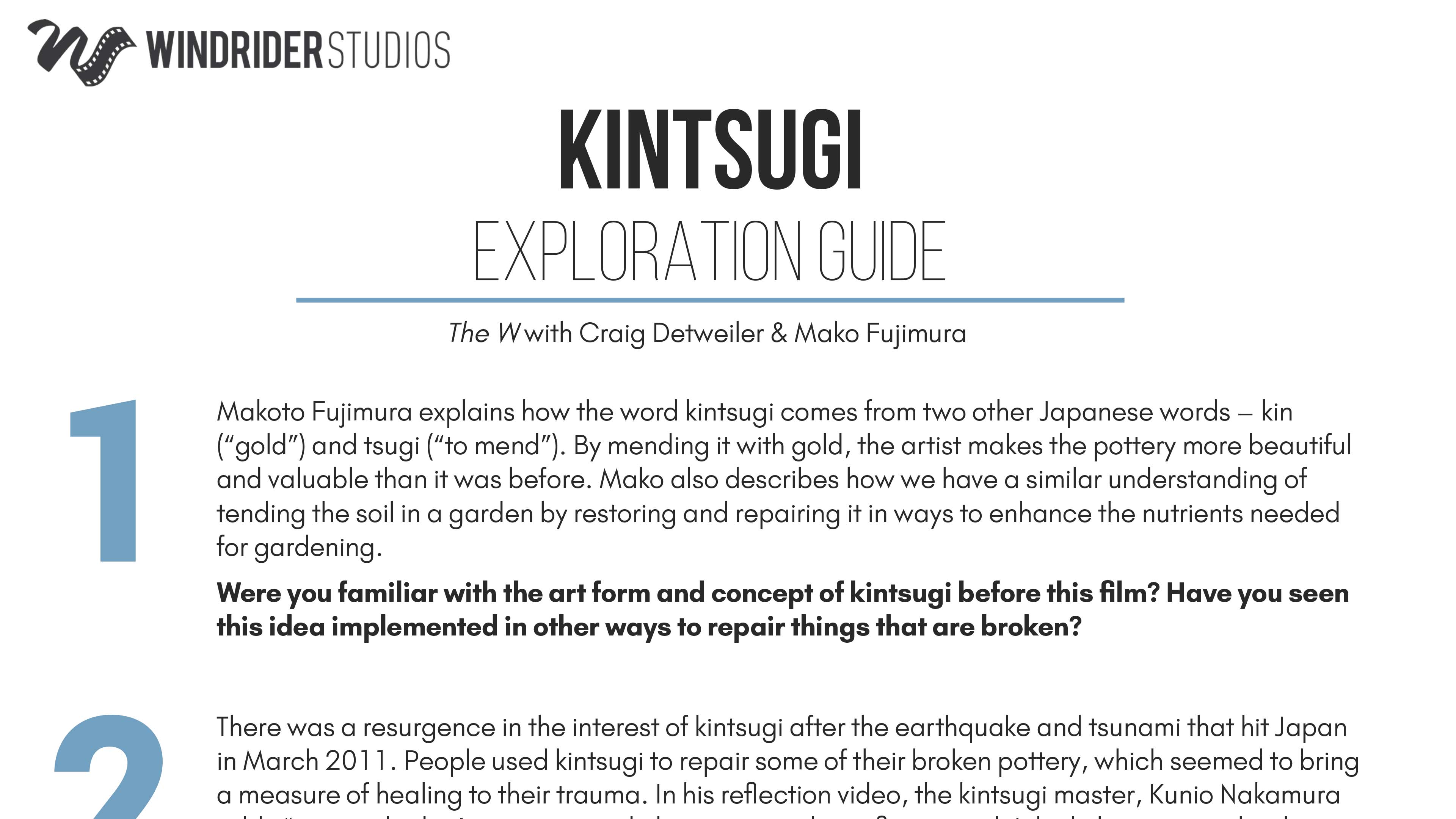 Kintsugi Exploration Guide