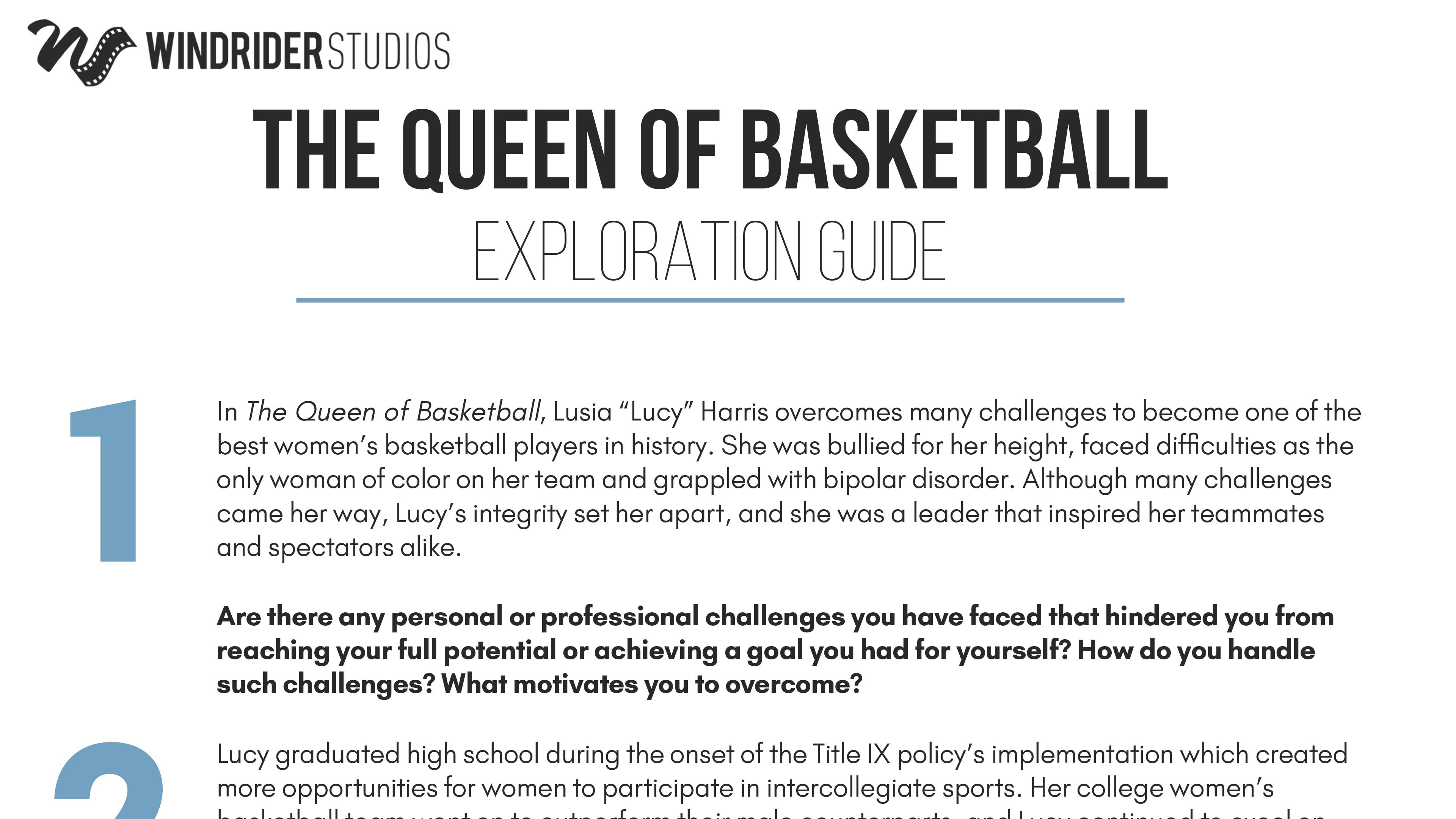 The Queen of Basketball Exploration Guide