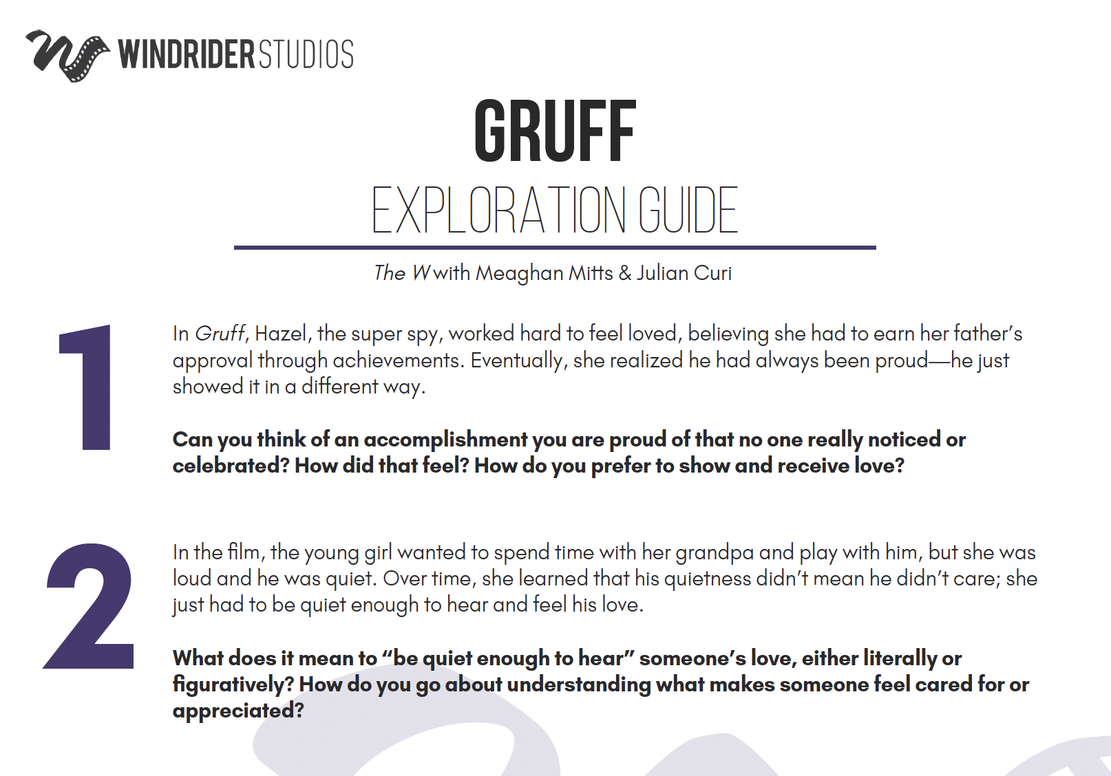 Gruff Exploration Guide