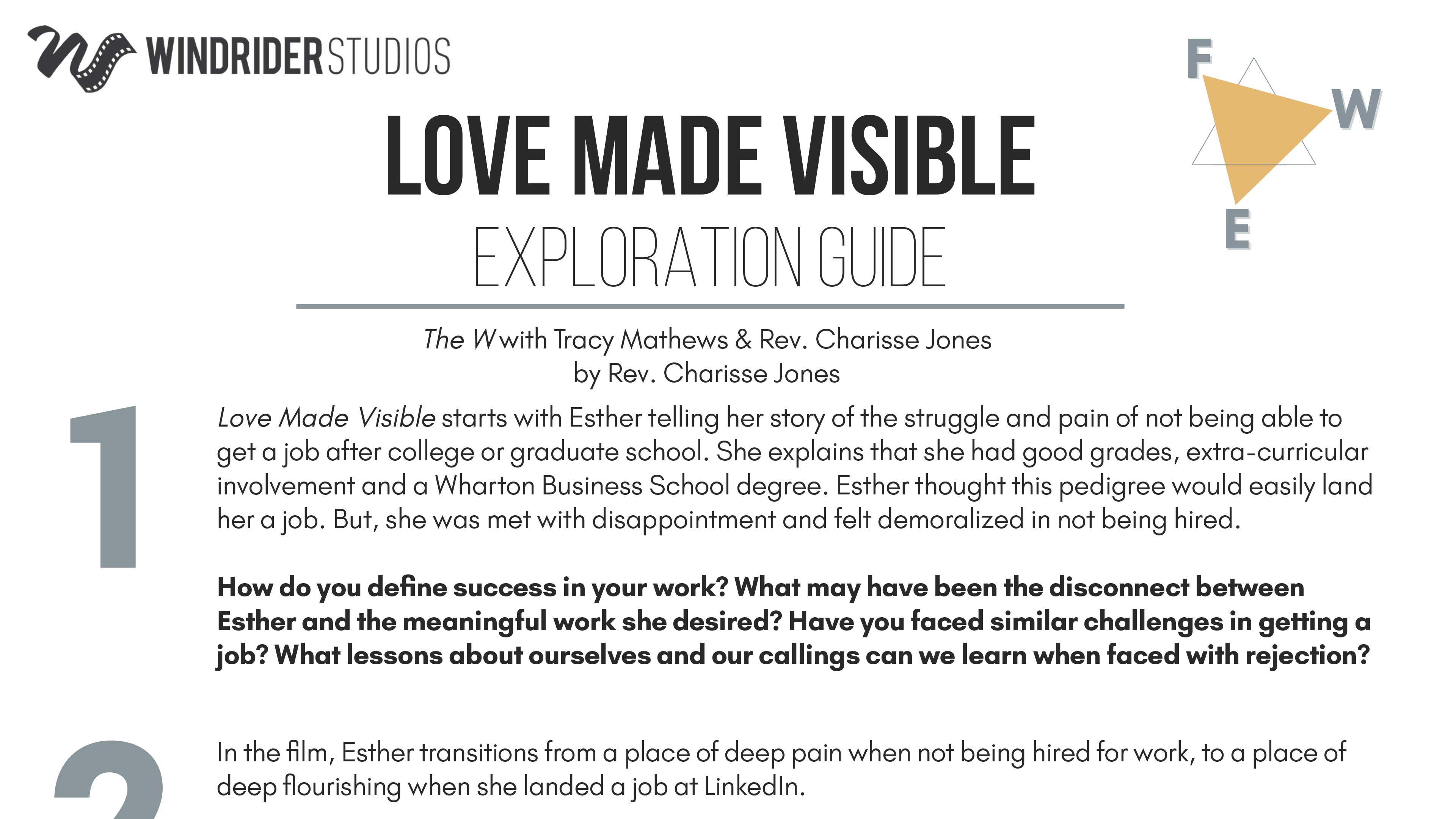 Love Made Visible Exploration Guide