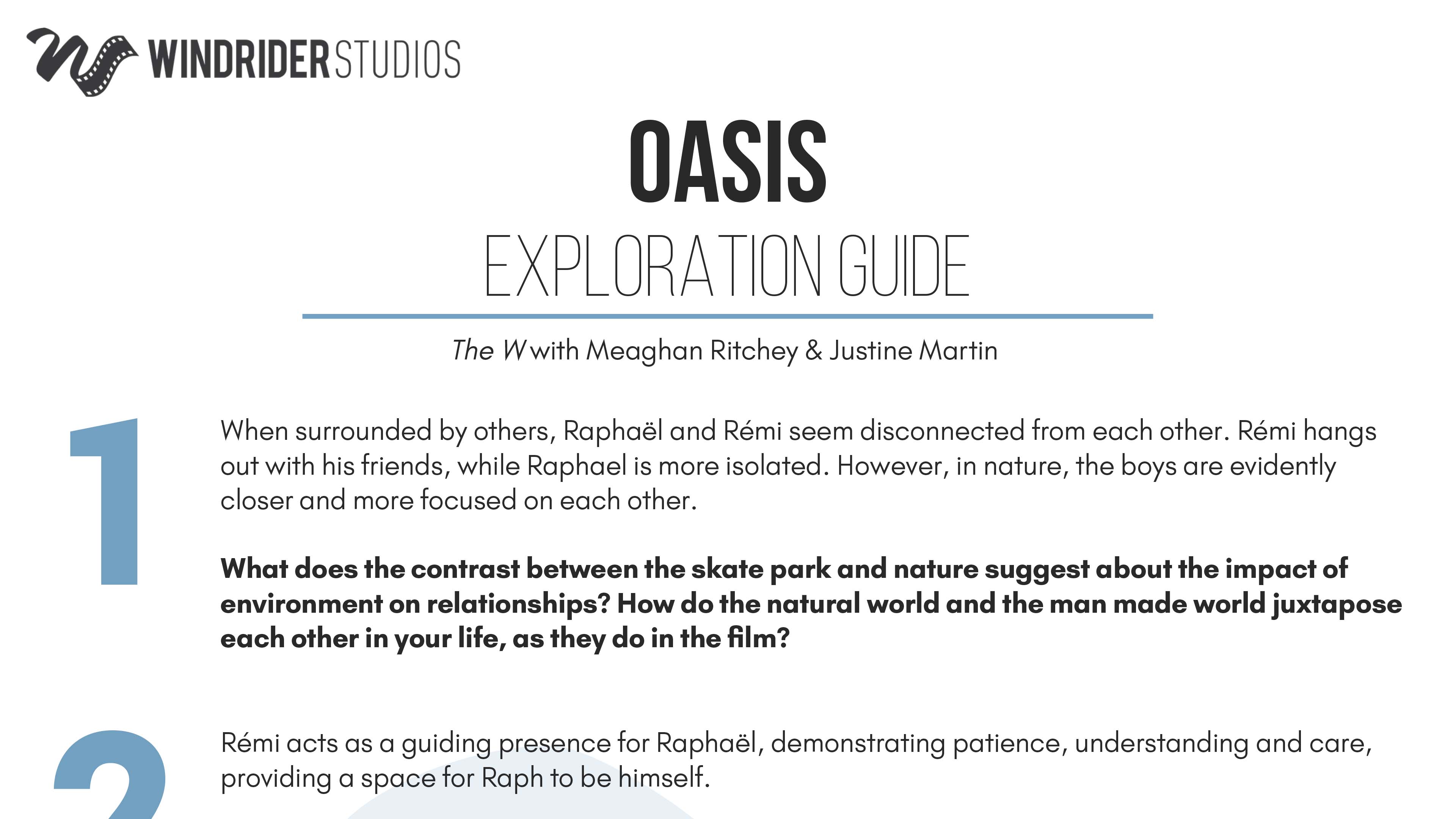 Oasis Exploration Guide