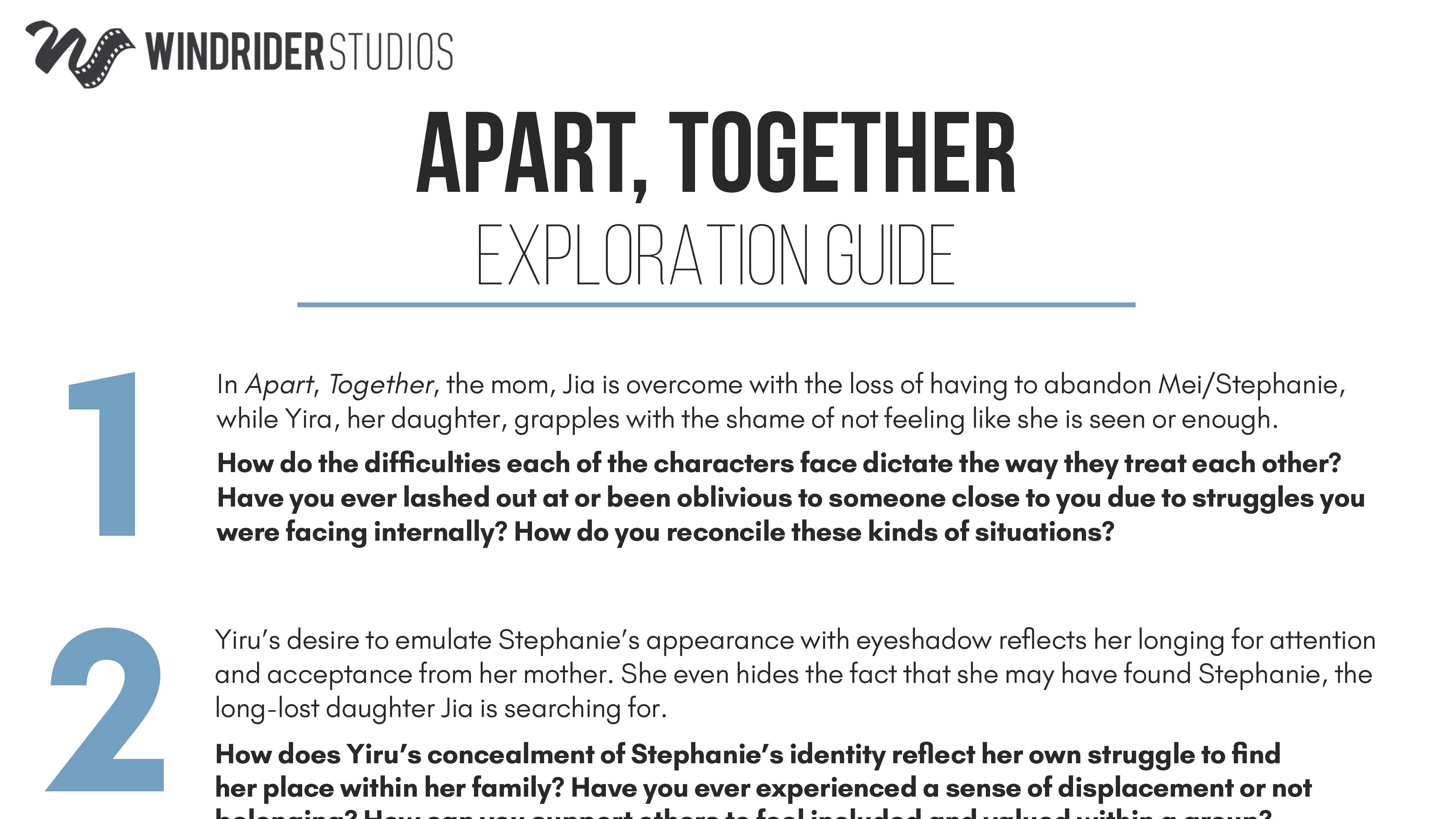 Apart, Together Exploration Guide