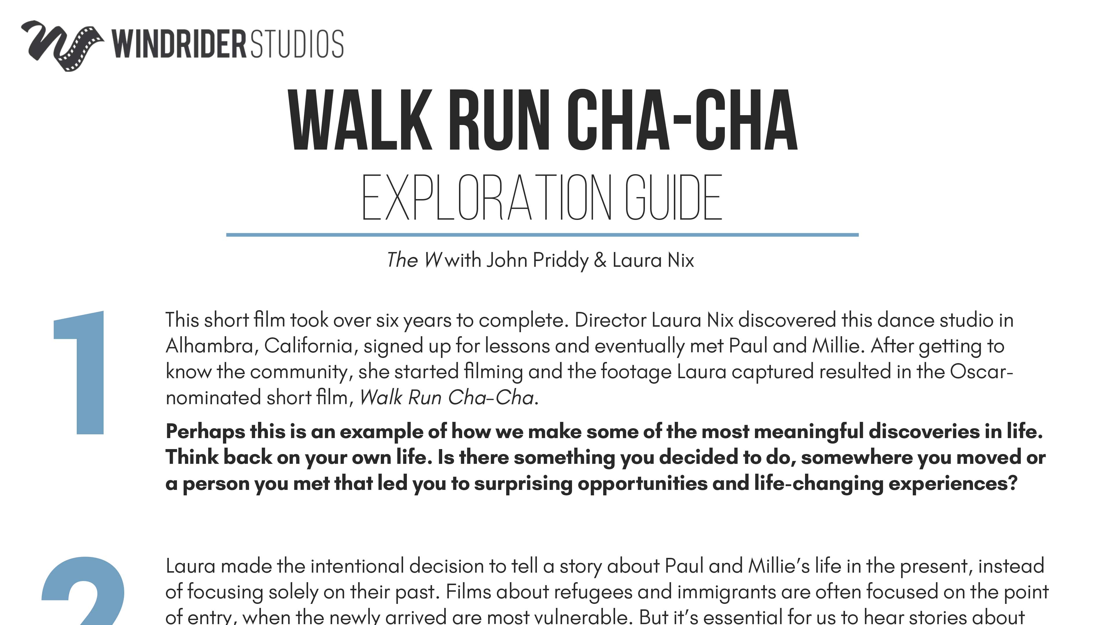 Walk Run Cha Cha Windrider Studios