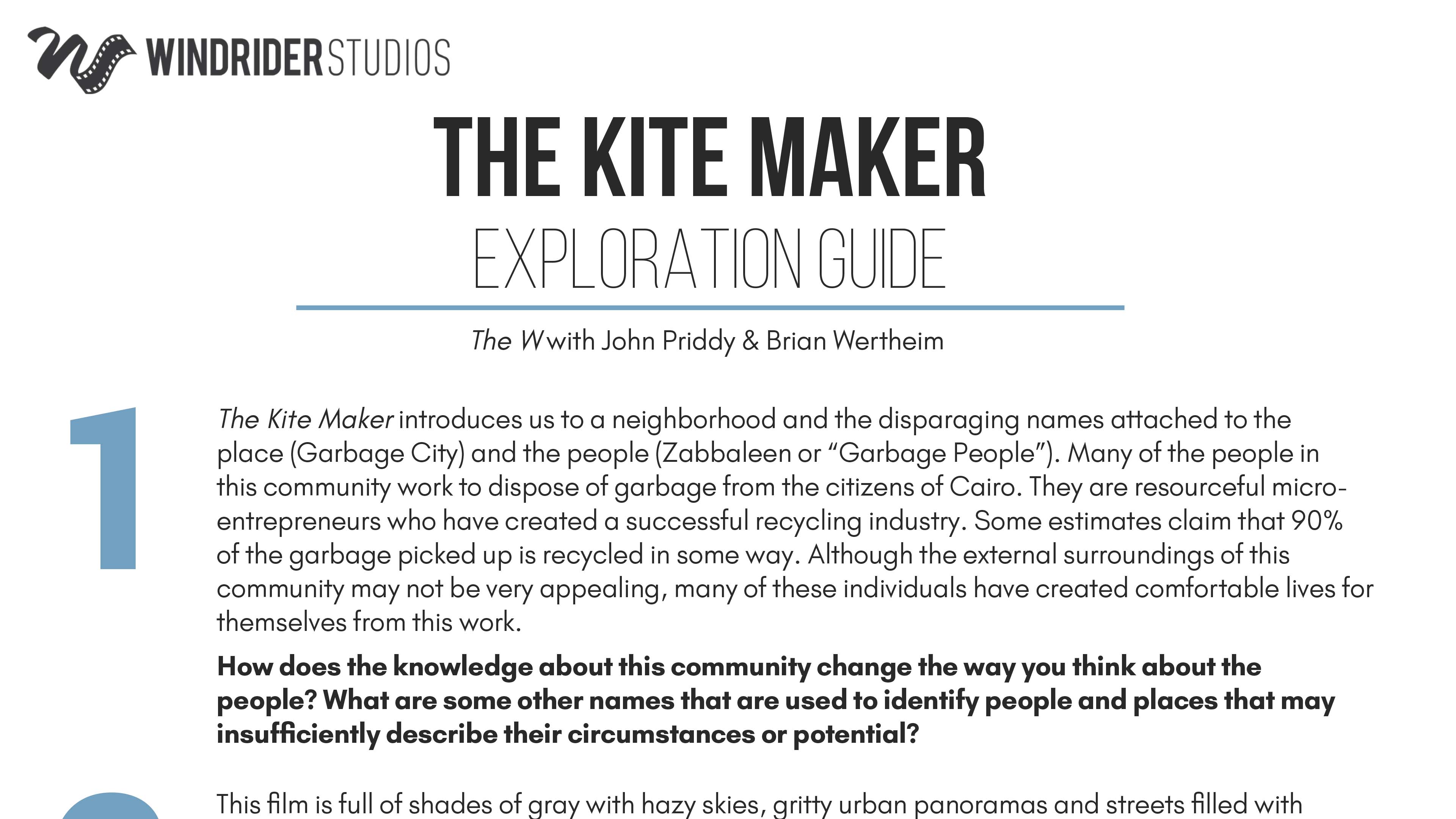 The Kite Maker Exploration Guide