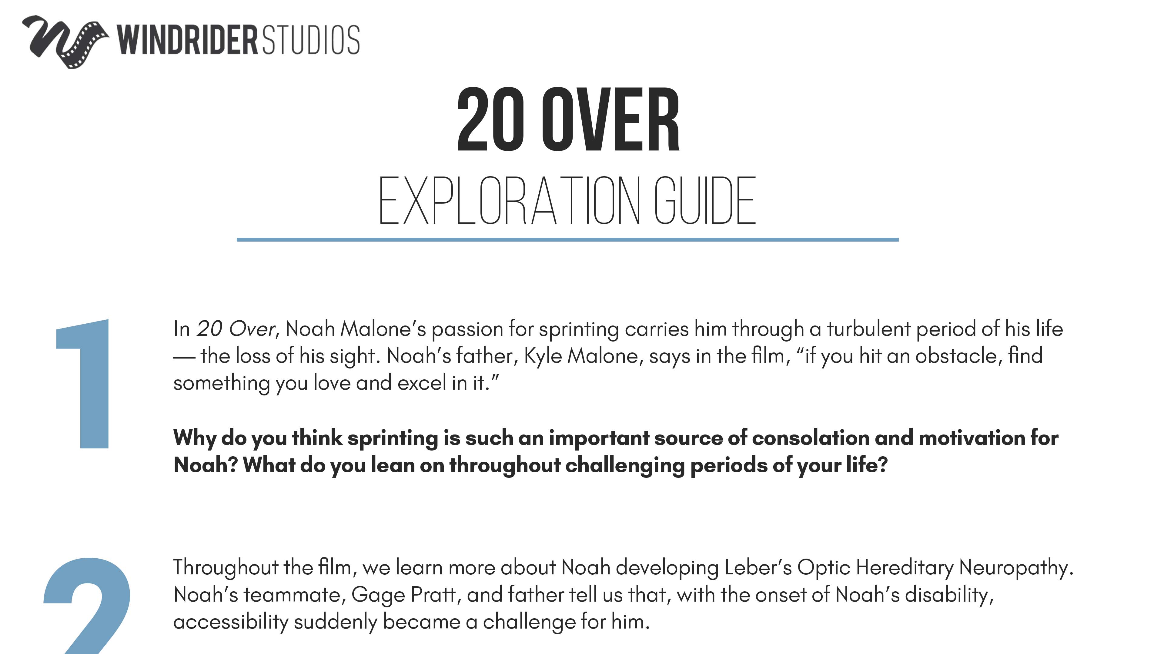 20 Over Exploration Guide