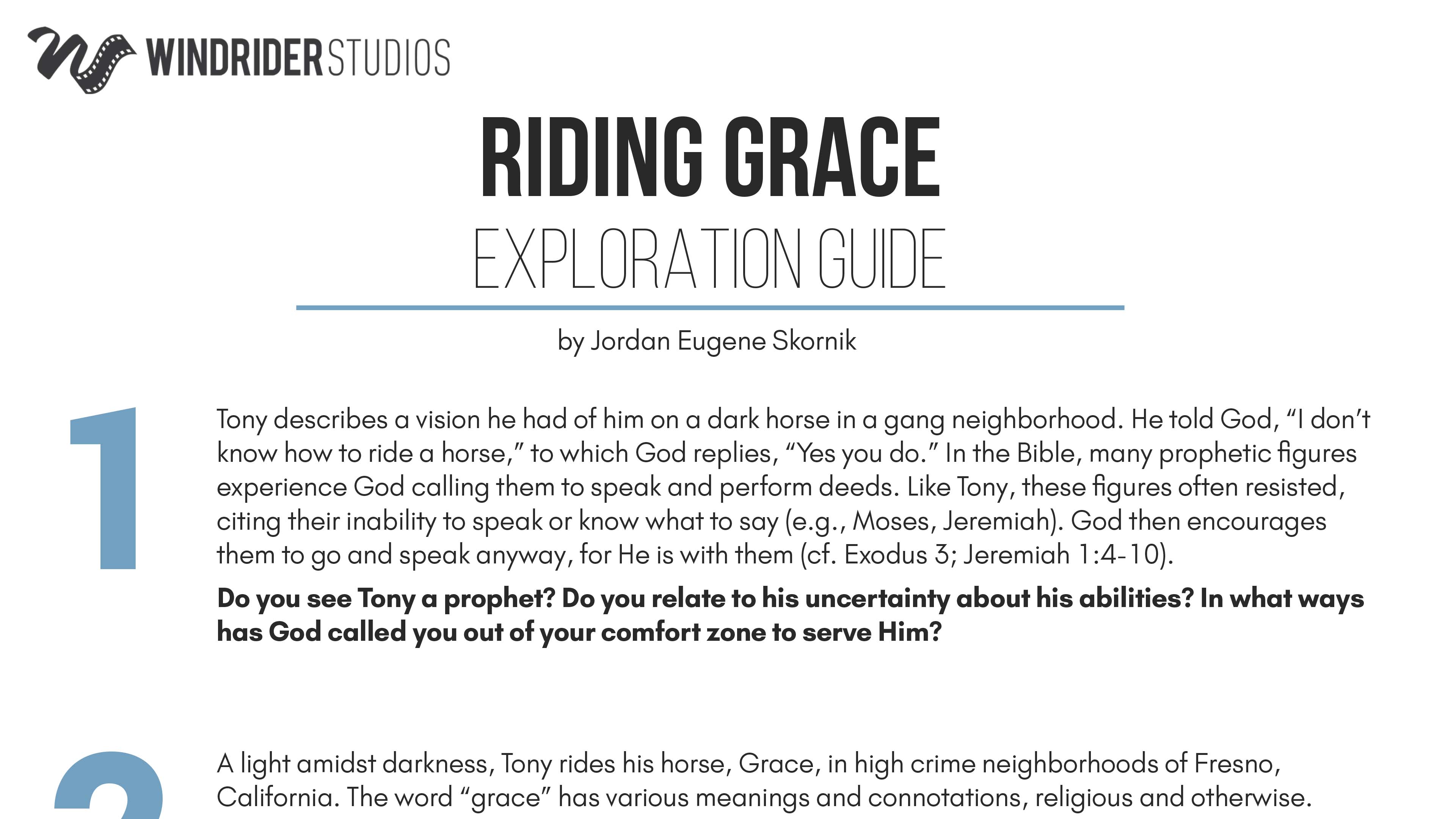 Riding Grace Exploration Guide