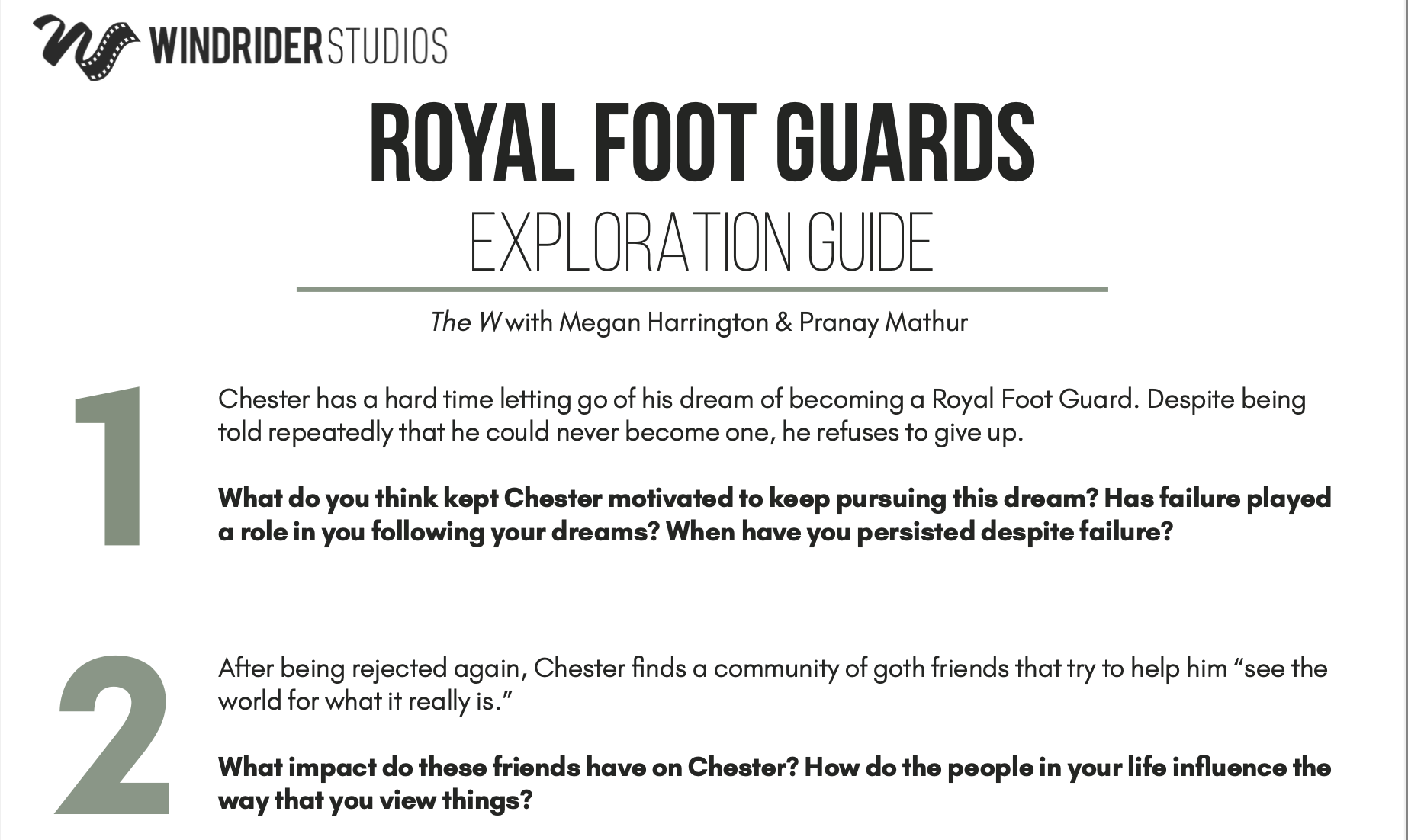 Royal Foot Guards Exploration Guide