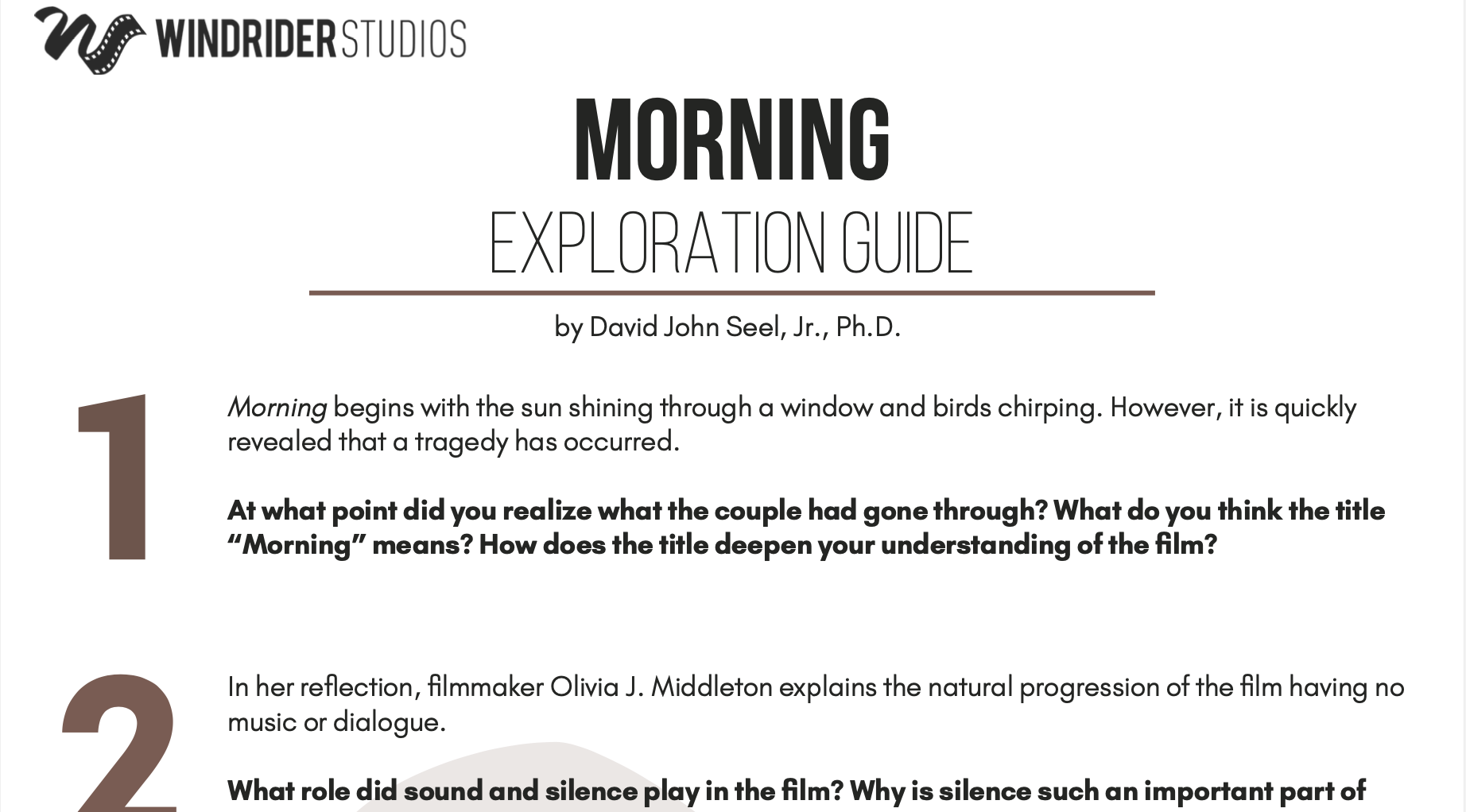 Morning Exploration Guide