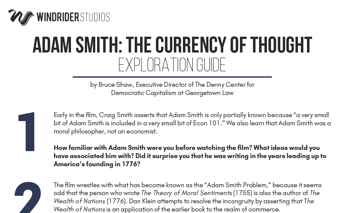 Adam Smith Exploration Guide