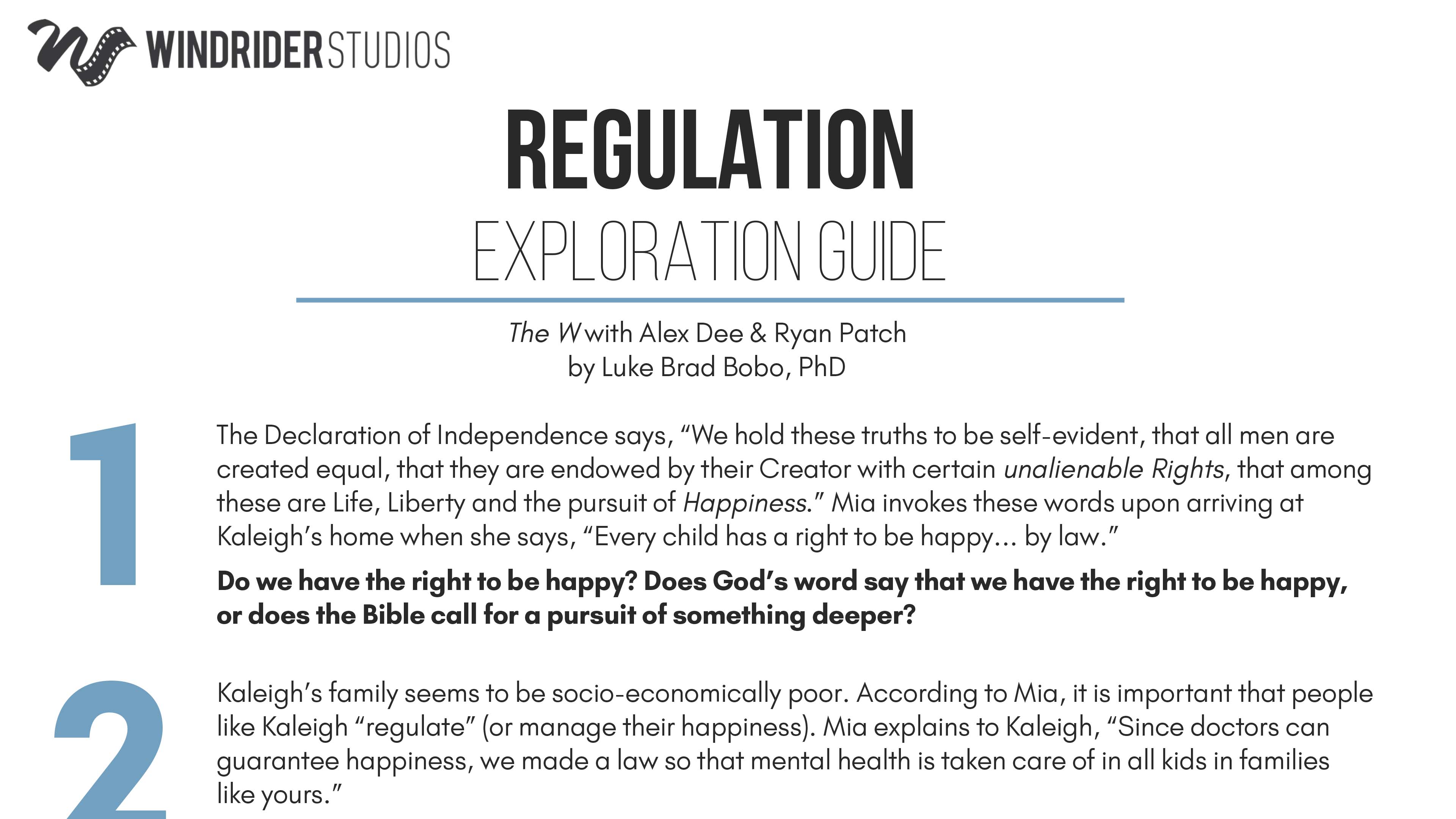 Regulation Exploration Guide