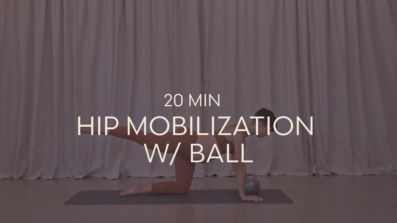 Hip mobilization w/ ball