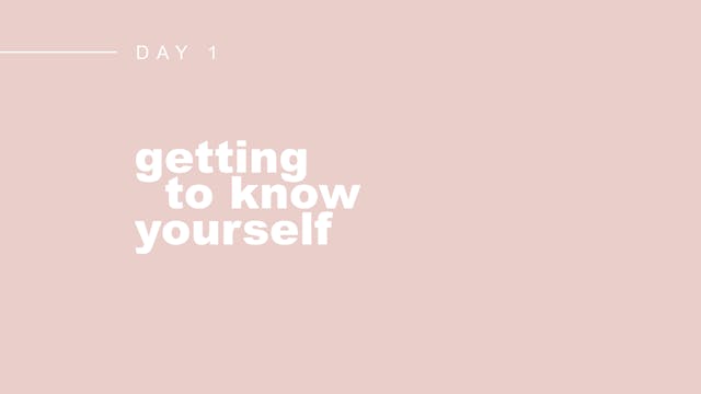 Getting to Know Yourself