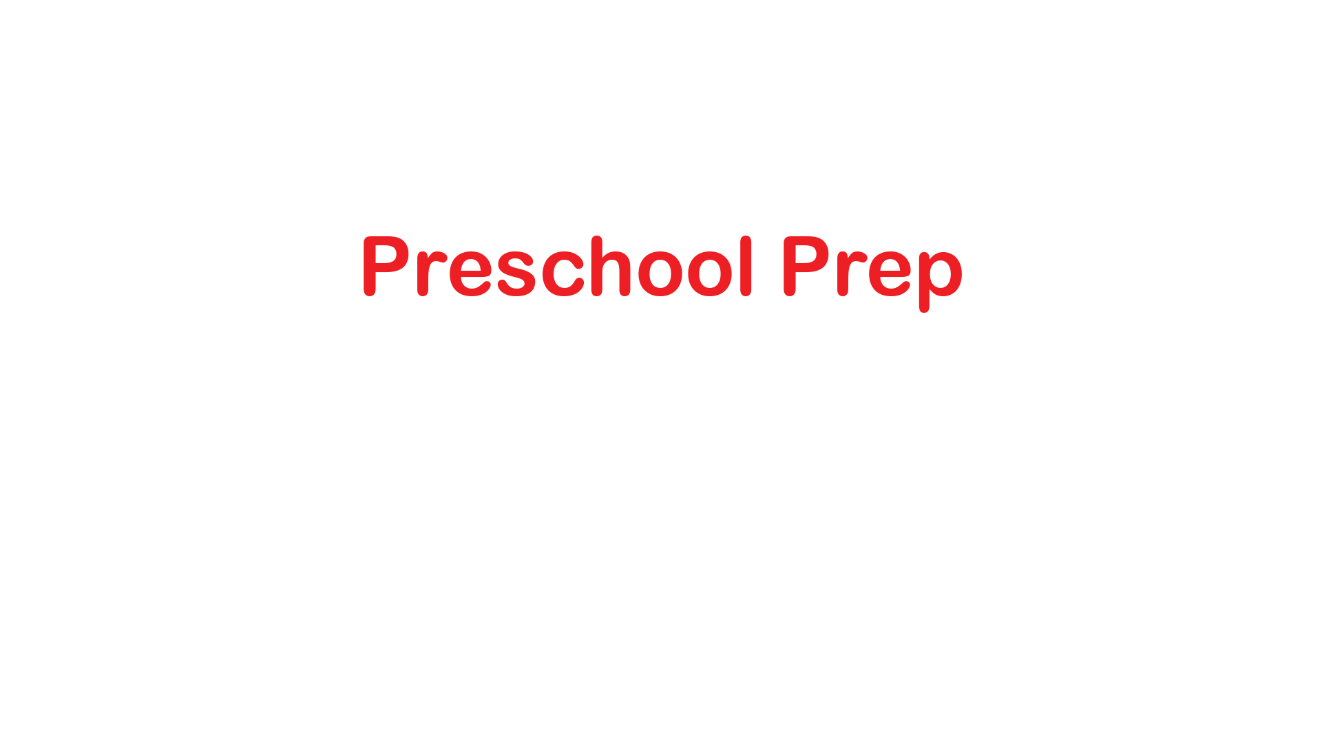 Preschool Prep
