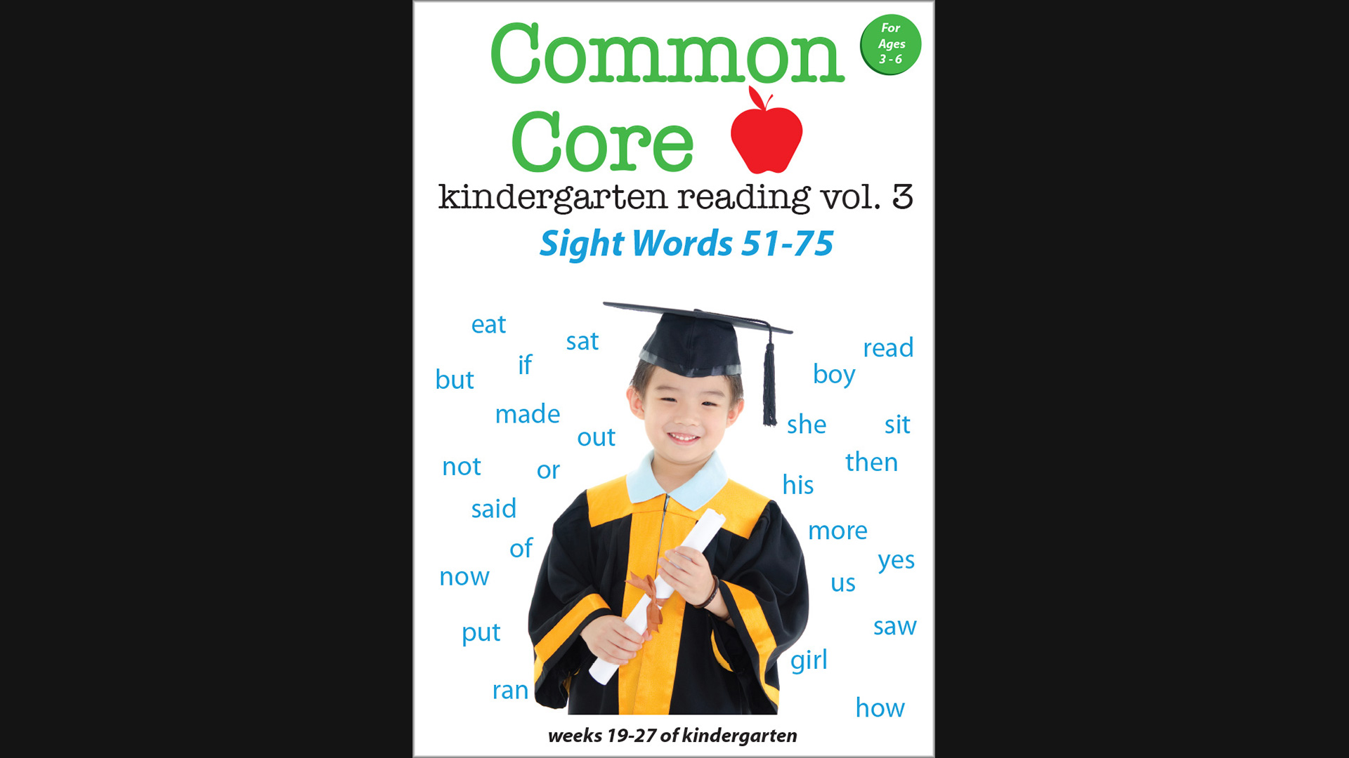 Common Core-Kindergarten Reading-Sight Words Vol. 3