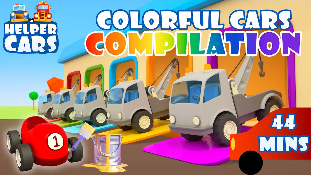 Helper Cars Colorful Cars | Compilation - Helper Cars - Yippee - Faith ...