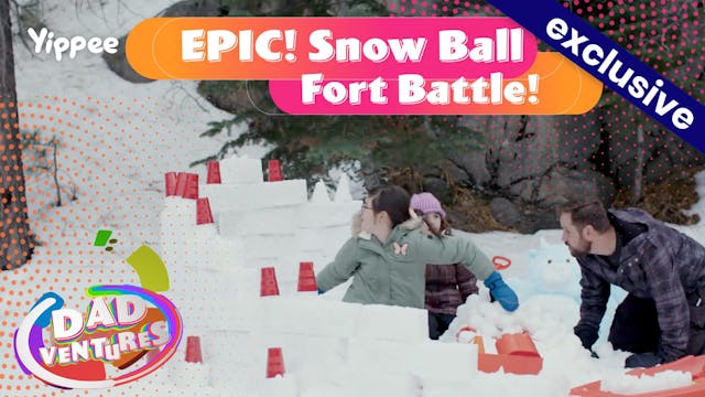 EPIC Snow Ball Fort Battle!