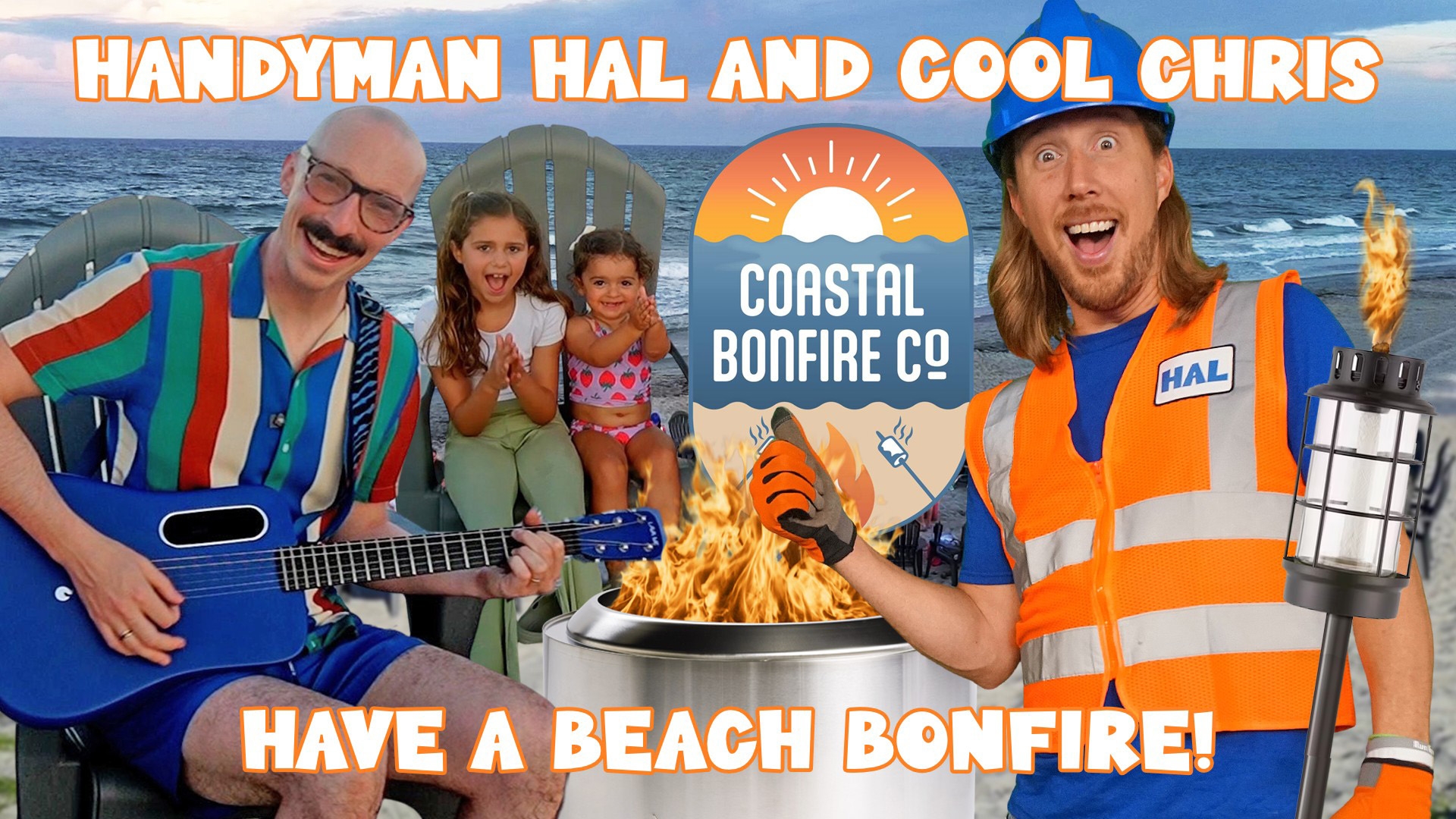 Handyman Hal and Cool Chris Have a Beach Bonfire!
