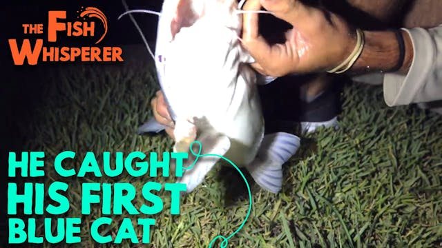 He Caught His First Blue Cat!!