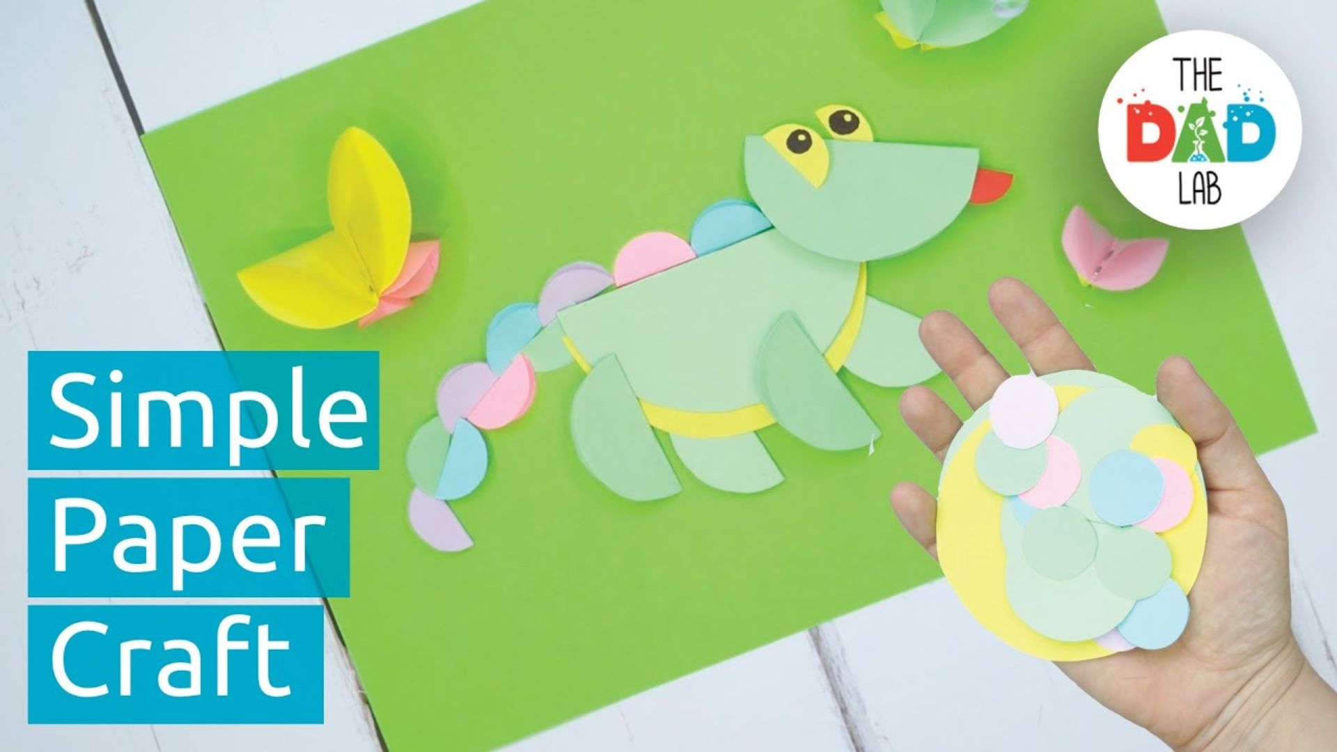 Simple 3D Paper Chameleon Craft for Kids
