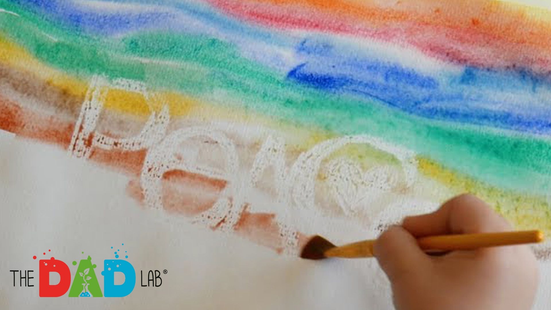 White Crayon With Watercolor