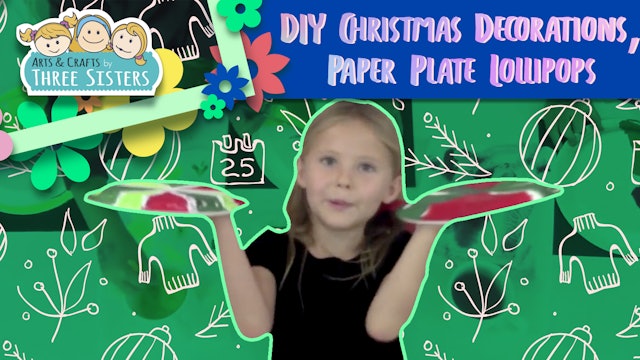 DIY Christmas Decorations | Paper Plate Lollipops | Easy Christmas Craft