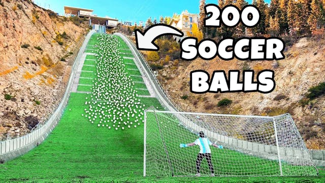 200 Soccer Balls Vs Goalie at Olympic...