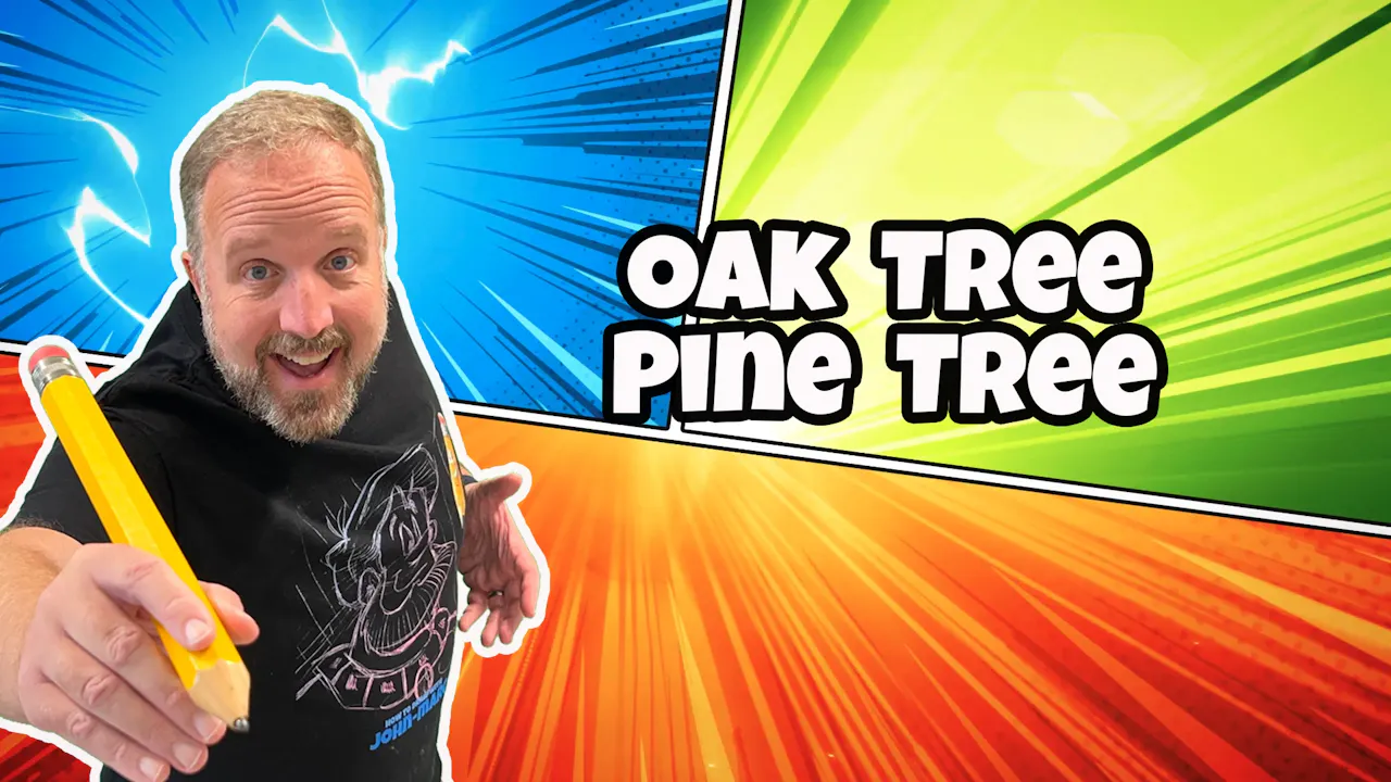 Oak Tree Pine Tree - How To Draw With John-Marc - Yippee - Faith filled ...