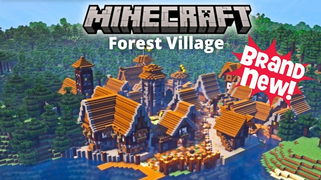 Forest Village with Kapel in Minecraft