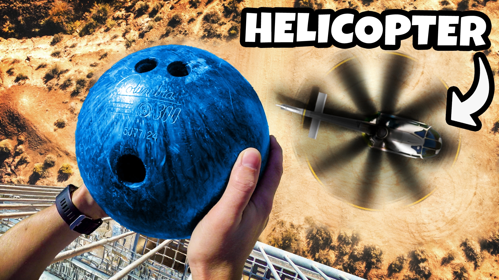 Bowling Ball Vs 700kmh Helicopter Blades!