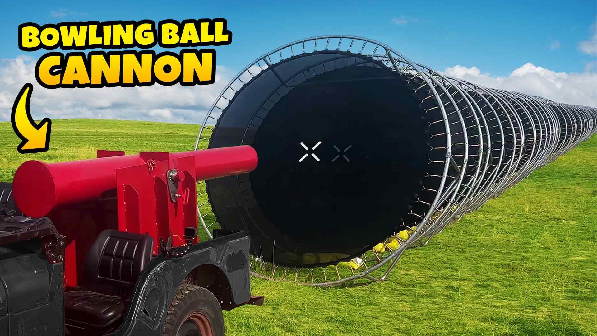 How Many Trampolines Stop A 540mph Bowling Ball?