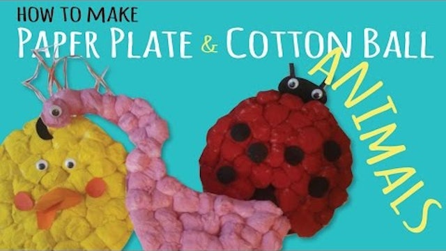 How to Make Fluffy Paper Plate Animals – Simple Kids Crafts Using Cotton Balls