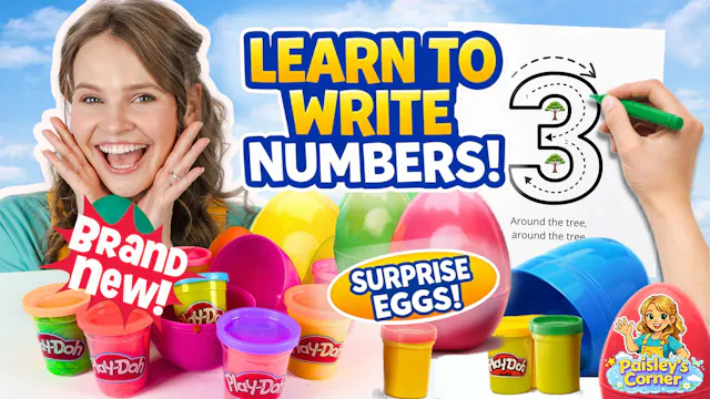 Learn to Write Numbers + Surprise Eggs!