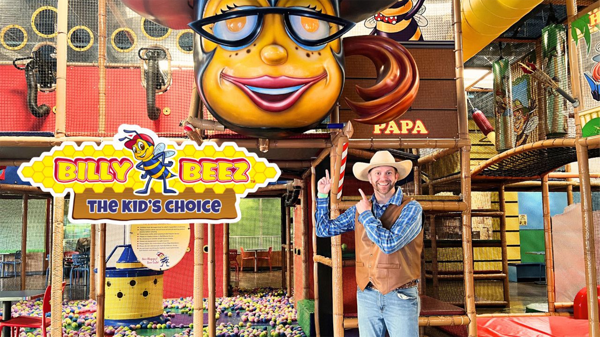Cowboy Jack Explores Billy Beez Indoor Playground! Fun Adventure for Kids!