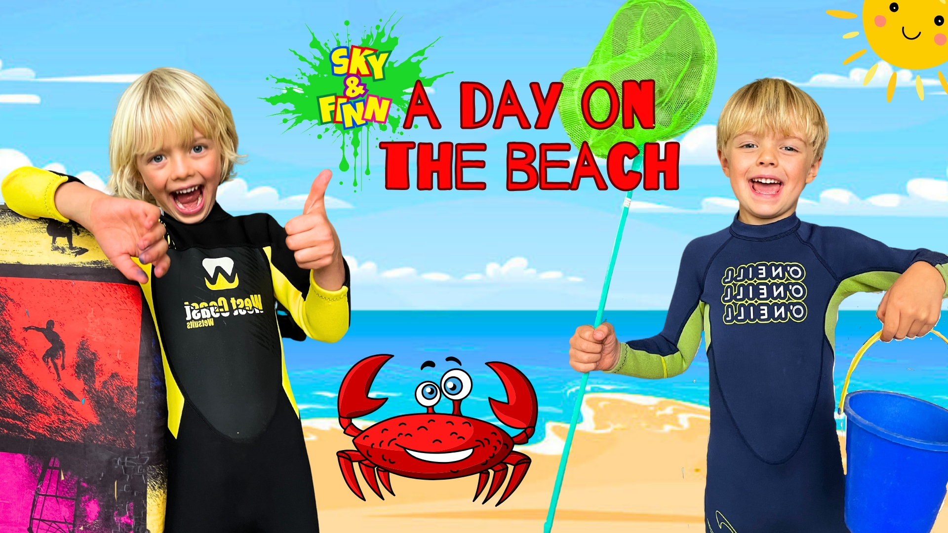 A Day at the Beach with Sky and Finn