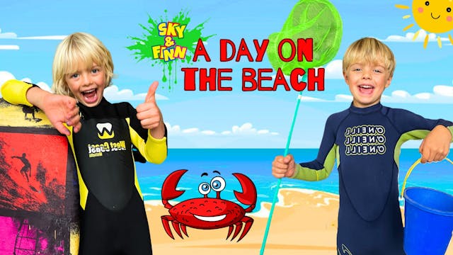 A Day at the Beach with Sky and Finn