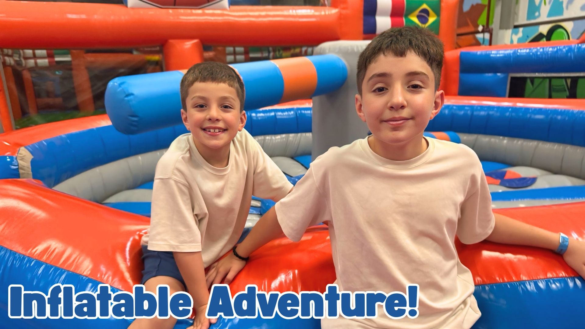 Oliver and Lucas Bounce Into Dubai’s Ultimate Inflatable Adventure!