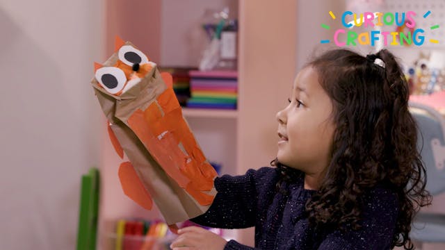 Paper Bag Fox Puppet