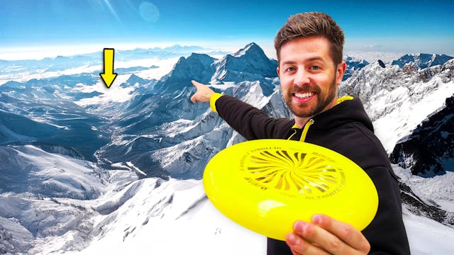 Extreme Frisbee Golf Down A Ski Mount...