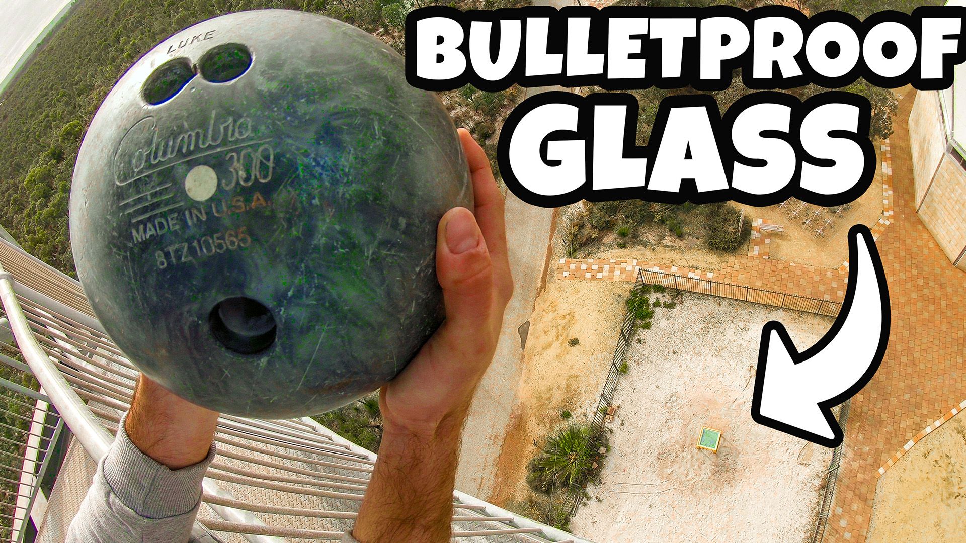 BOWLING BALL Vs. BULLETPROOF GLASS from 45m! (150 ft)