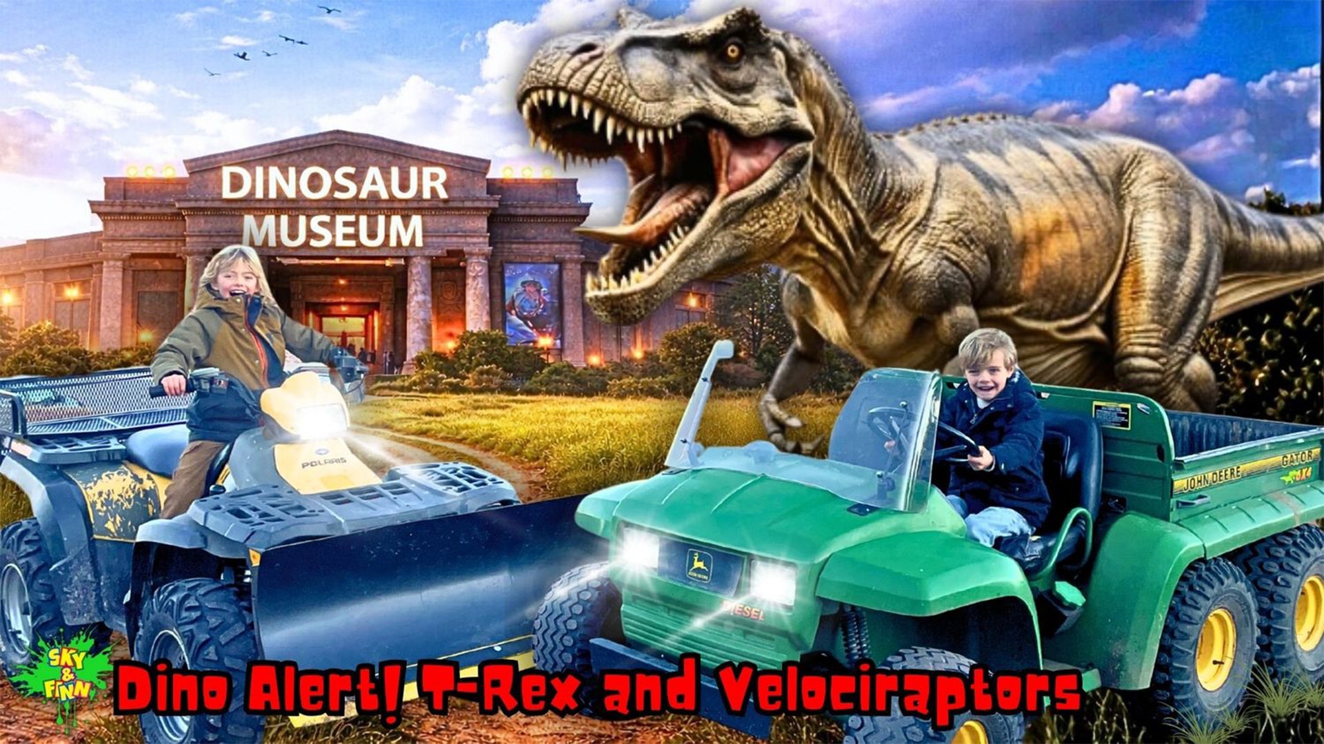 Dino Alert! T-Rex and Velociraptors are on the Loose