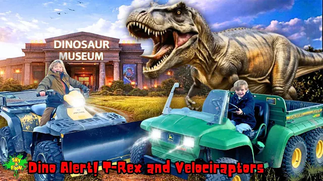 Dino Alert! T-Rex and Velociraptors a...