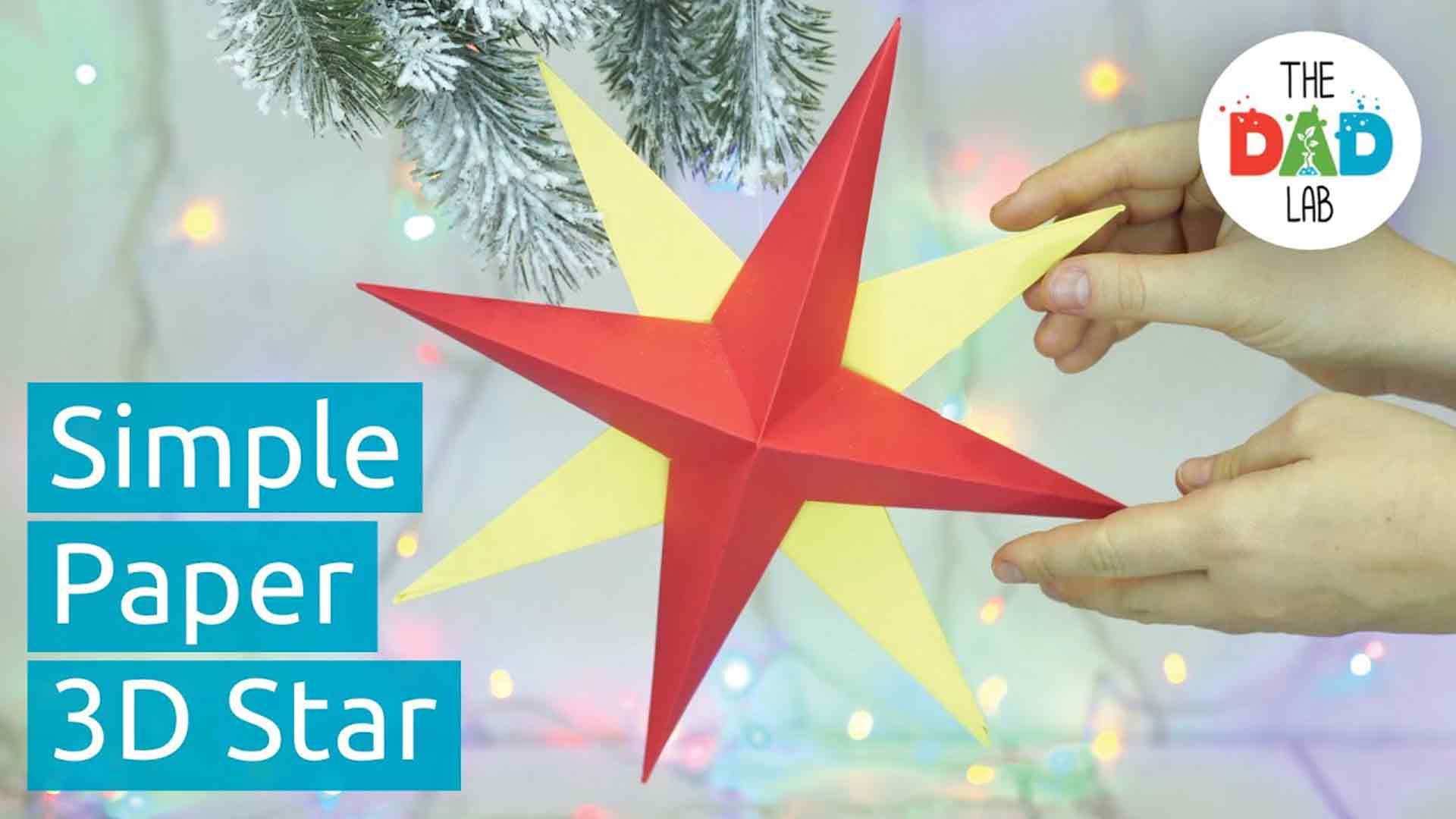 How to Make Simple 3D Paper Stars for Christmas