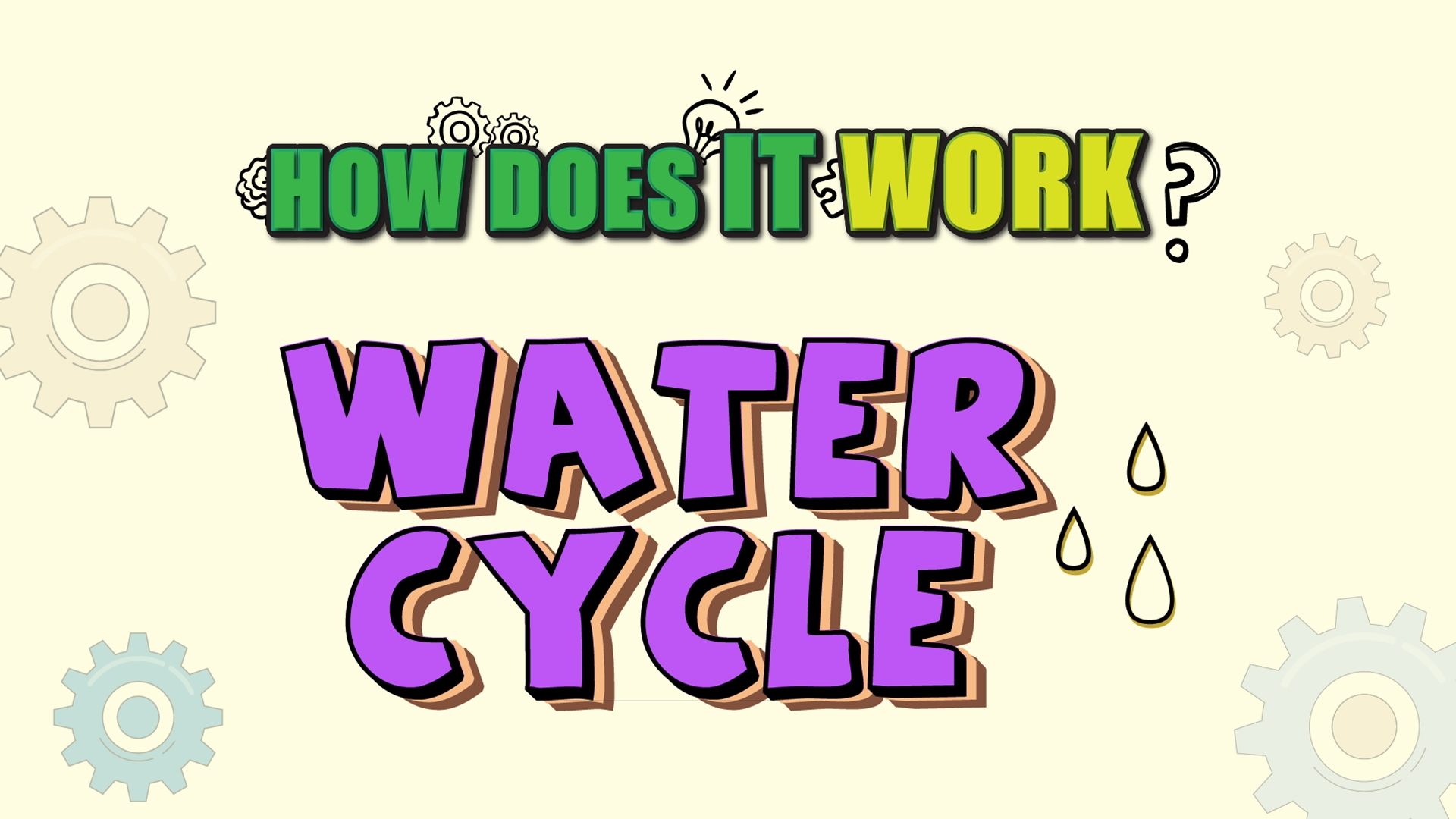 How Does it Work? - Water Cycle