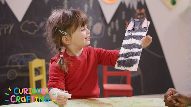 Paper Bag Zebra Puppet