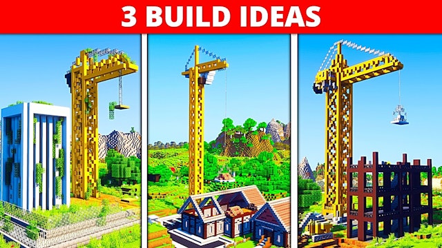 3 Construction Site Ideas (Minecraft Timelapse)